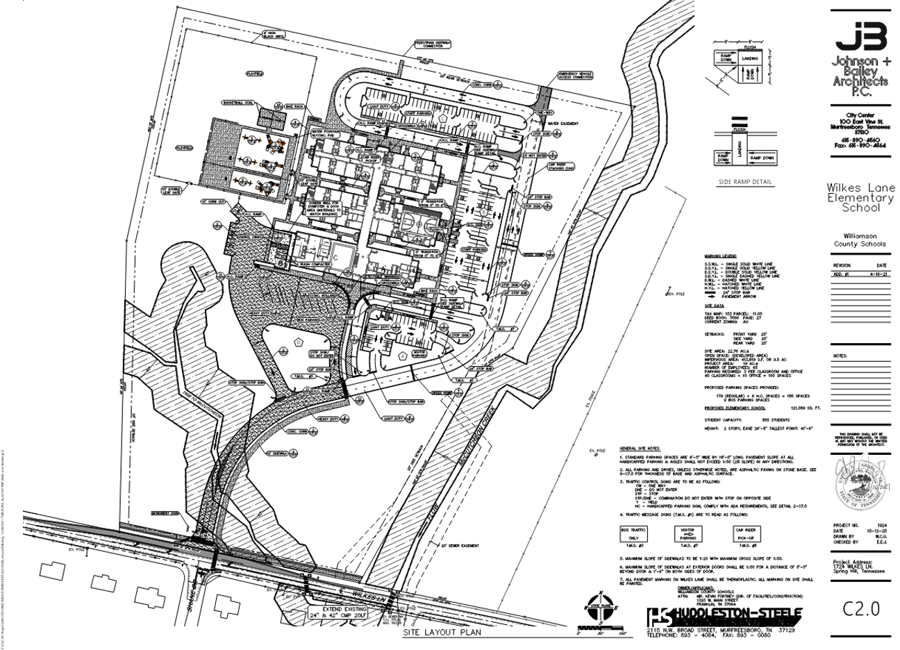 Architect drawing of school project